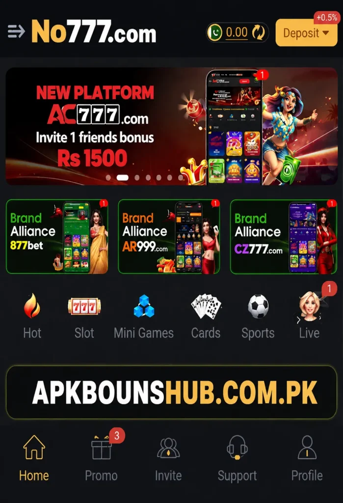 NO777 Game APK interface